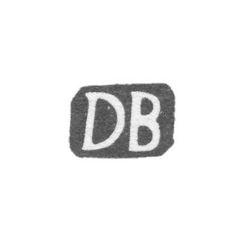 Клеймо мастера Брунс Даниель - Таллин - инициалы "DB" - 1768-1772 гг.