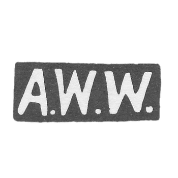 Клеймо мастера Векман Андрей Вильгельмович - Москва - инициалы "A.W.W." - 1870-1880 гг.