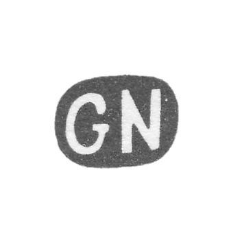 Клеймо мастера Нюклянен Габриэль Захарович - Ленинград - инициалы "GN" - 1898-1908 гг.