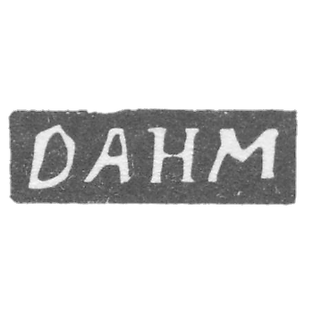 Клеймо мастера Дам И. - Вильно - инициалы "DANM" - 1791-1808 гг.
