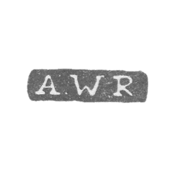 Клеймо мастера Рут Андерс Вильгельм - Ленинград - инициалы "A.WR"