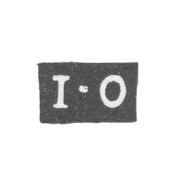Клеймо мастера Островских Иван Александров - Великий Устюг - инициалы "I-O" - 1796-1804 гг.