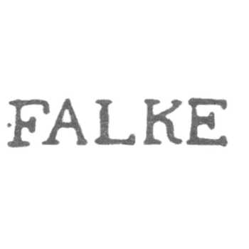 Клеймо мастера Фальке Иоганн Эриксон - Ленинград - инициалы "FALKE"
