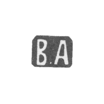 Клеймо мастера Андреев Василий Иванович - Москва - инициалы "В.А" - 1908-1917 гг.