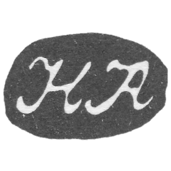 Клеймо мастера Алексеев Николай - Москва - инициалы "НА" - 1843-1868 гг.