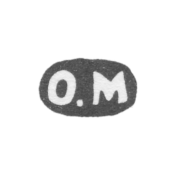 Клеймо мастера Мухина Ольга Филипповна - Москва - инициалы "О.М"