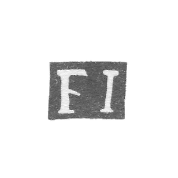 Клеймо мастера Икленевич Франциск (Iclenievic Franciscus) - Вильно - инициалы "FI" - 1787-1820 гг.