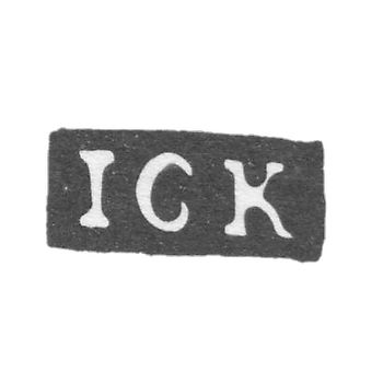 Клеймо мастера Кучкин Илья Григорьев - Москва - инициалы "IGK" - 1743-1755 гг.