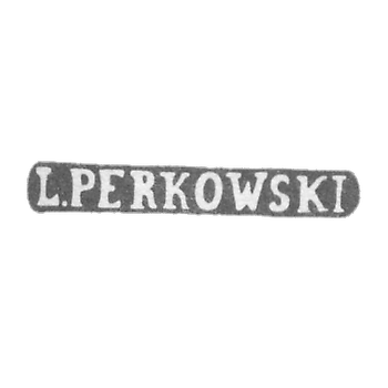Клеймо мастера Перковский Л. - Вильно - инициалы "L.PERKOWSKI" - 1895-1908 гг.