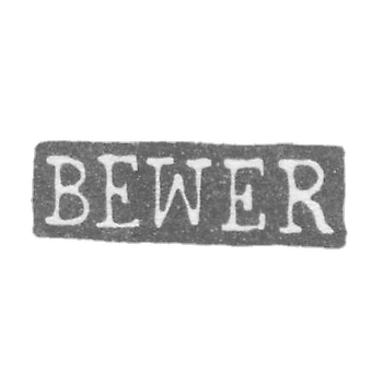 Клеймо мастера Беверт Иоганн Герман - Ленинград - инициалы "BEWER"