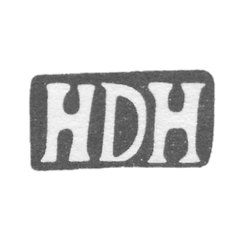 Клеймо мастера Херманн Ганс Дидрих - Тарту - инициалы "HDH" - 1815-1854 гг.