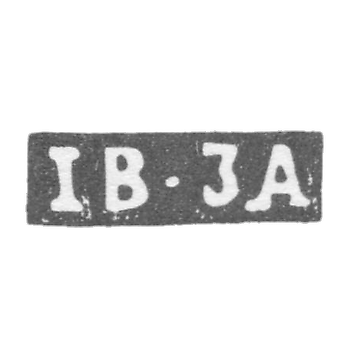 Клеймо мастера Зайцев Иван - Москва - инициалы "IB-JA"