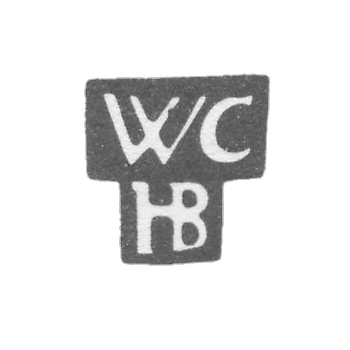 Клеймо мастера Хиллебрандт Вильгельм Кристиан - Таллин - инициалы "WCHB" - 1758-1780 гг.