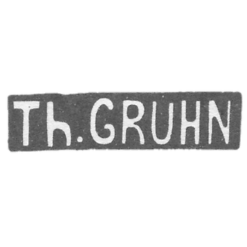 Клеймо мастера Грюн Т. - Рига - инициалы "Th.GRUHN" - начало 20 века