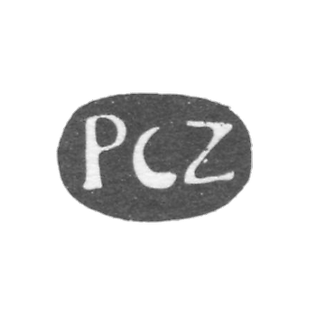 Клеймо неизвестного мастера Москвы - инициалы "PCZ" - 1740-е гг.