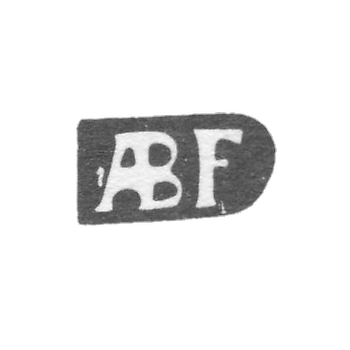 Клеймо мастера Брахфельд Андреас - Рига - инициалы "ABF"