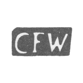 Клеймо мастера Вальтер Карл Фридрих - Рига - инициалы "CFW" - 1797 г.