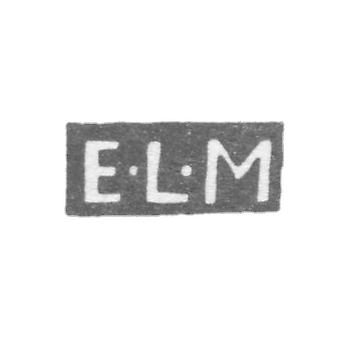 Клеймо неизвестного мастера Ленинграда - инициалы "E-L-M" - 1780-1782 гг.