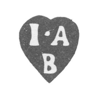 Клеймо неизвестного мастера Москвы - инициалы "I-A B" - 1744 г.
