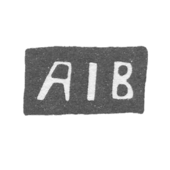Клеймо неизвестного мастера Тарту - инициалы "AIB" - 1862 г.
