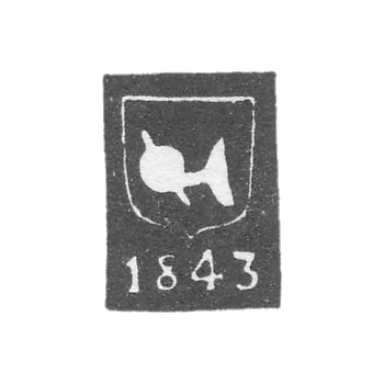 Городское клеймо Владимира - 1834 г. "Рука, держащая державу и меч"