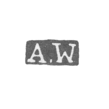 Клеймо мастера Вастен Андерс Александр - Ленинград - инициалы "A.W"