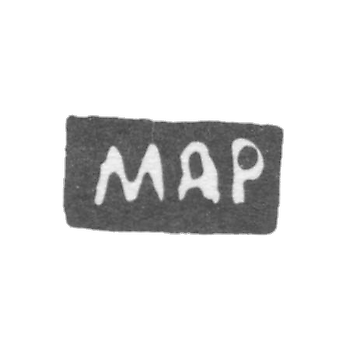 Клеймо мастера Романов Михаил Андреев - дер. Есютино Красносельской в. - инициалы "МАР" - 1890-е гг.
