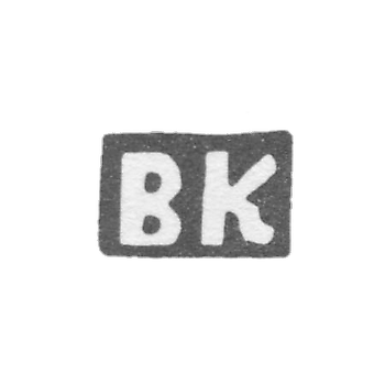 Клеймо мастера Куликов Василий Иванов - с. Красное - инициалы "ВК" - конец 19 века