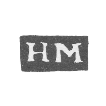 Клеймо мастера Мотохов Николай Григорьев - Великий Устюг - инициалы "НМ" - 1835-1864 гг.