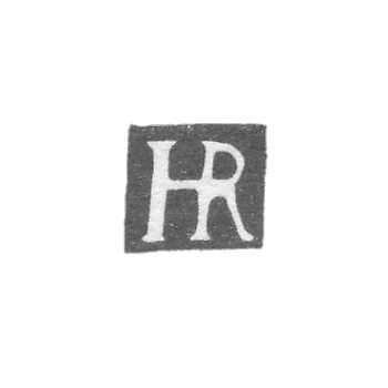 Клеймо мастера Рентель Горнус (Rentel Hornus) - Вильно - инициалы "HR" - 1615-1630 гг.