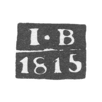 Клеймо пробирного мастера Москвы - Вихляев Иван - инициалы "I-В" - 1802-1818 гг.