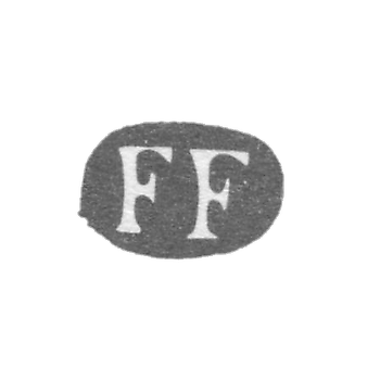 Клеймо мастера Фрезен Фредерик Ахатес - Ленинград - инициалы "FF"