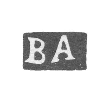 Клеймо неизвестного мастера Калуги - инициалы "ВА" - 1800-1806 гг.