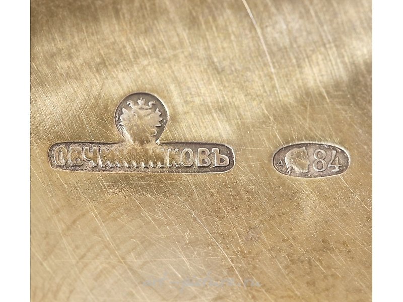 Серебряная солонка с розами. Россия, Овчинников, 1908-1926 гг.