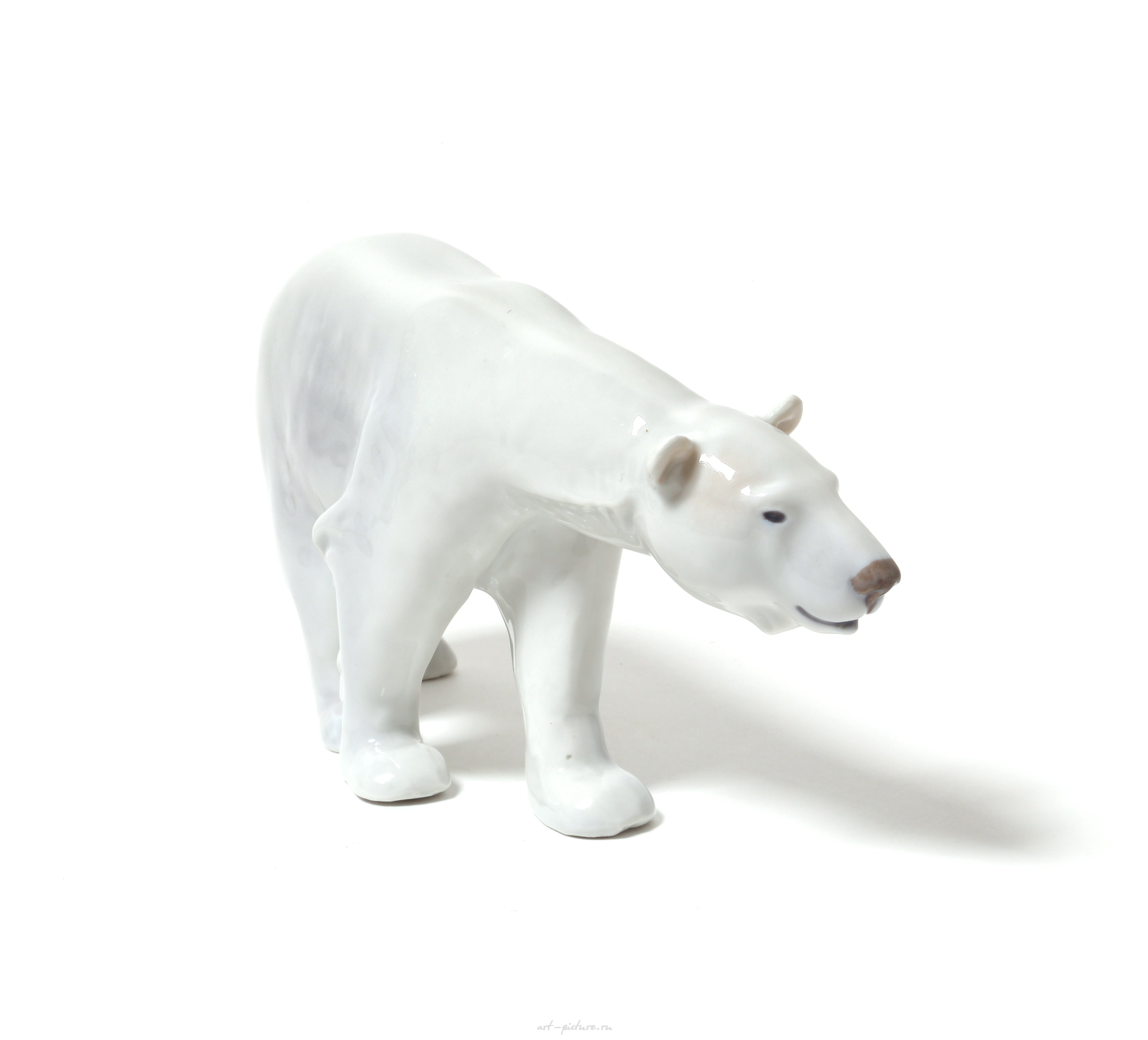The text translates to "White polar bear" in English.