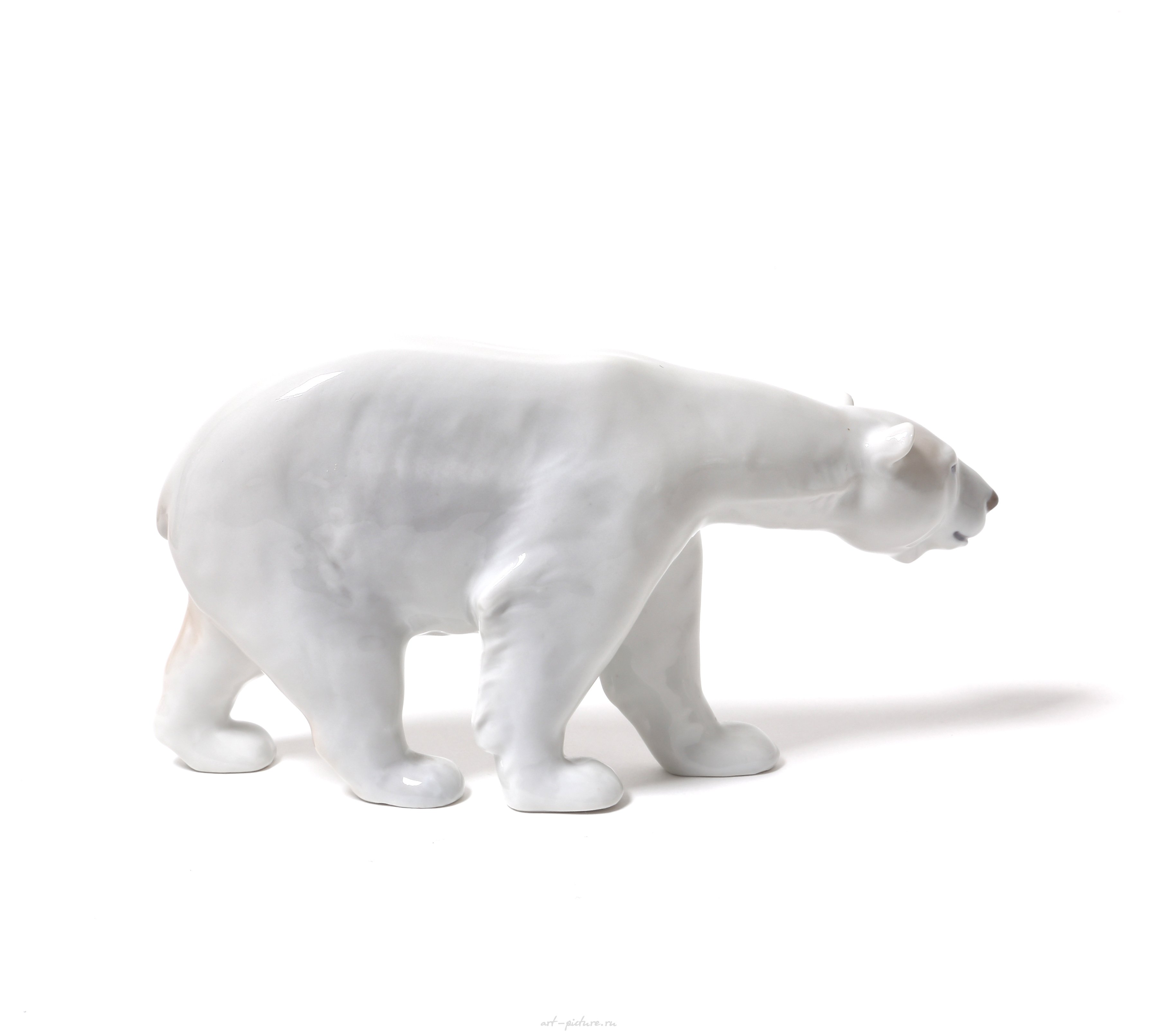 The text translates to "White polar bear" in English.