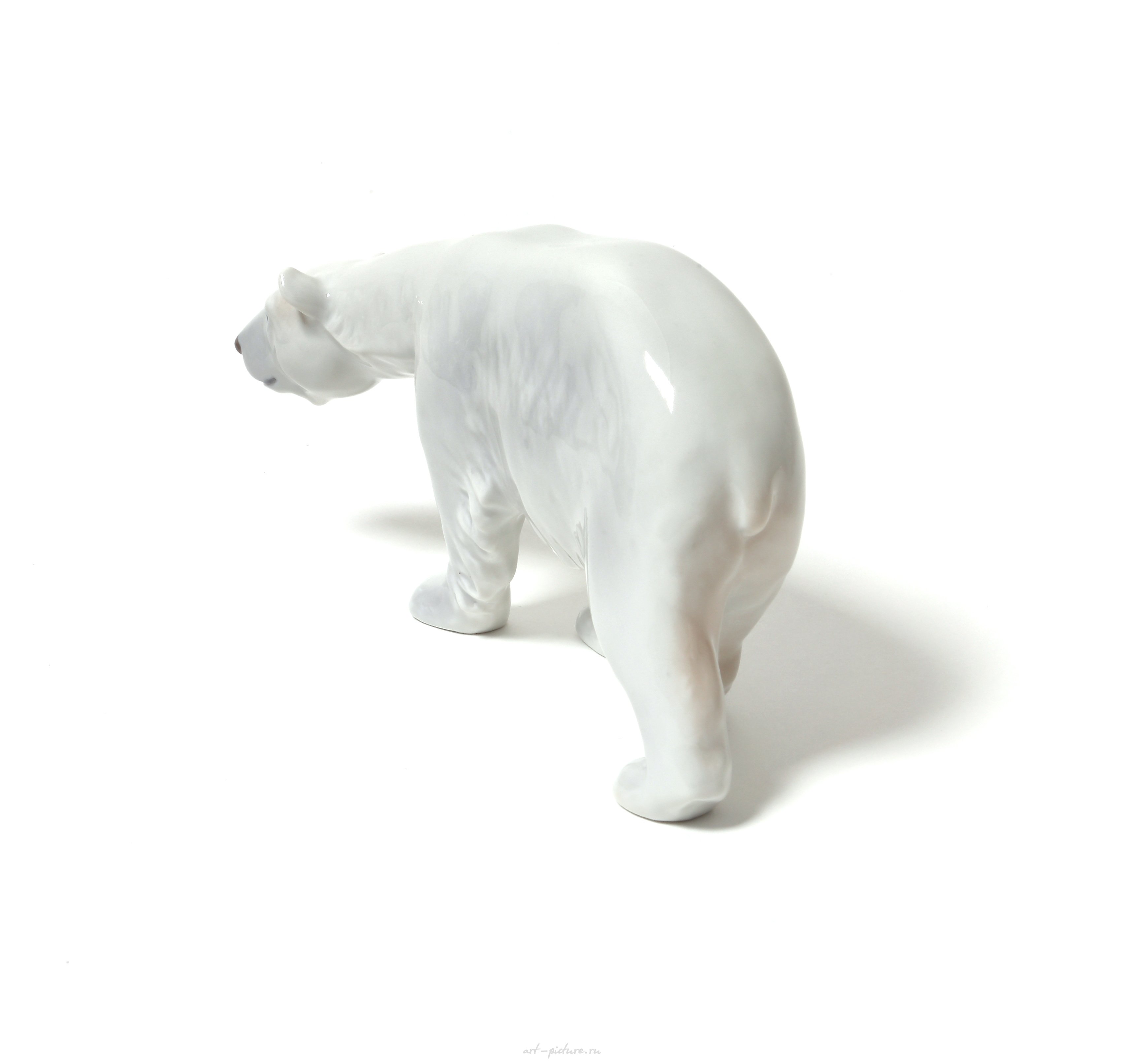 The text translates to "White polar bear" in English.