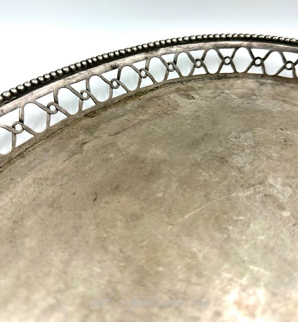 Silver tray in Russian style, 18th century, year 1758.