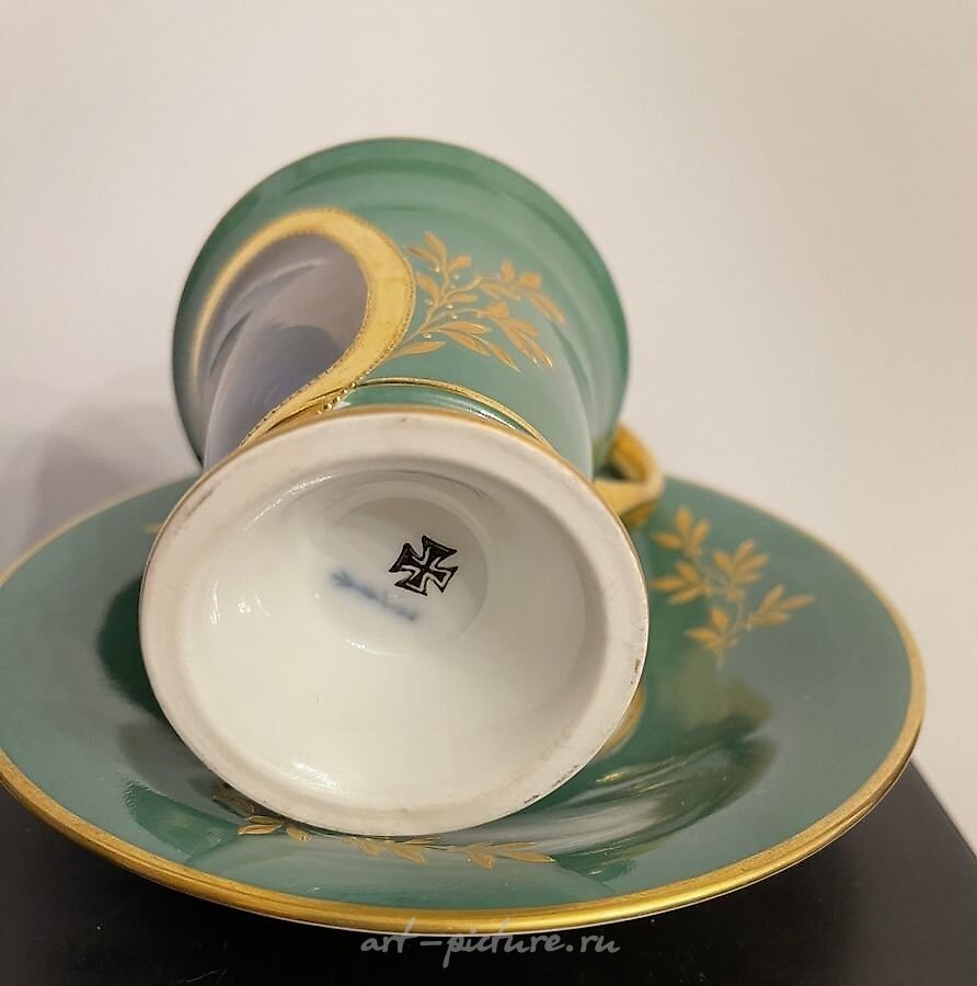 Cup with saucer featuring Frederick the Great