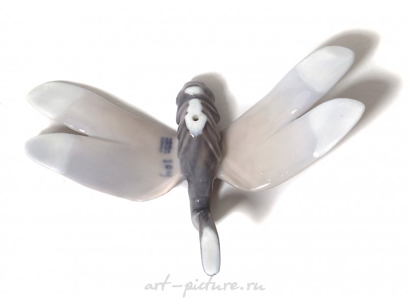 Porcelain figure "Dragonfly". Royal Copenhagen, before 1910.