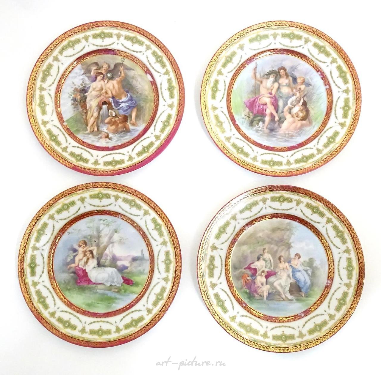 Тарелки Royal Vienna с мифологическими фигурами