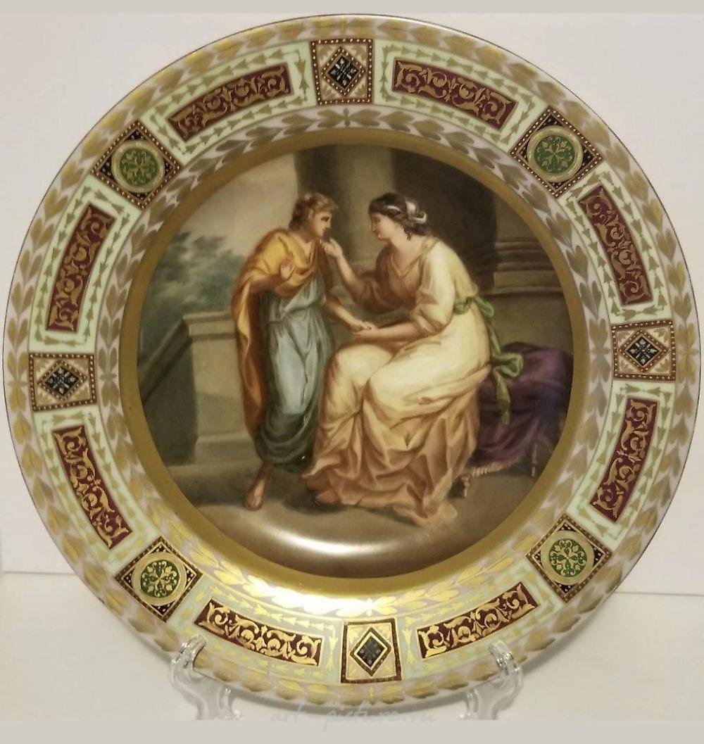 Фарфоровая тарелка "Королевский Вена" 19 века