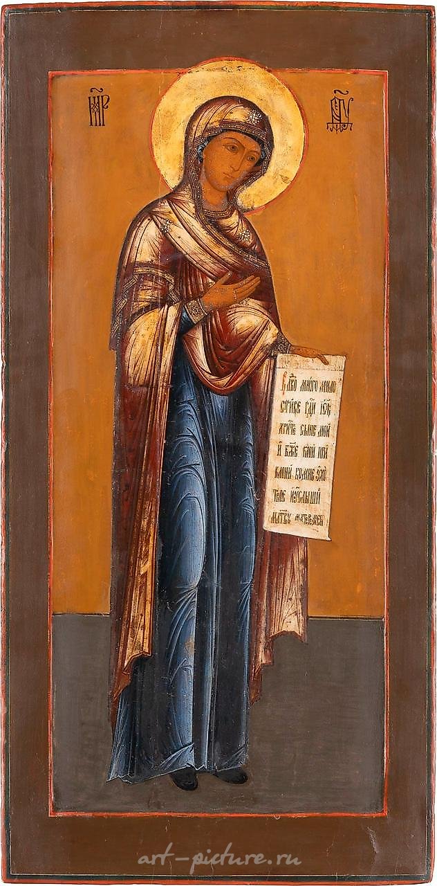 AN ICON SHOWING THE MOTHER OF GOD FROM A DEISIS...