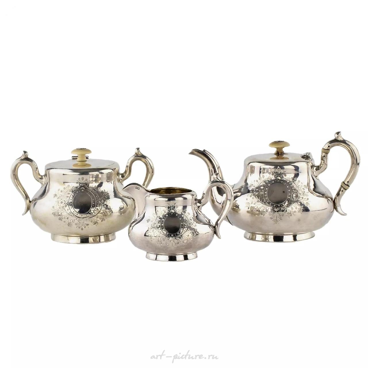 俄罗斯银茶具套装