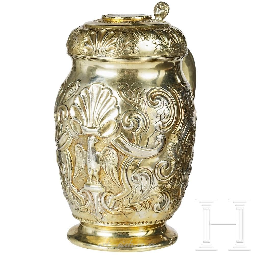 俄罗斯大号镀金银杯