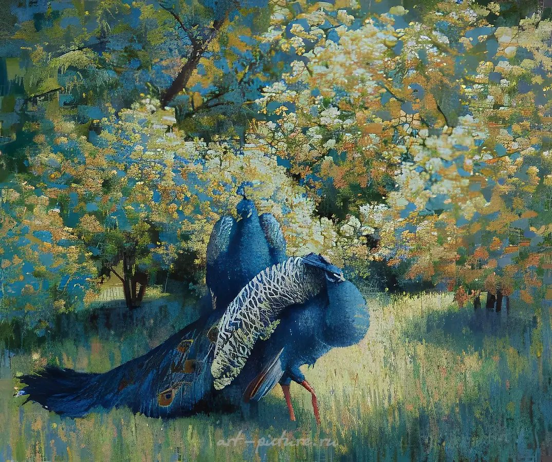 Птицы, 1995, масло на холсте, 90x120, $2000