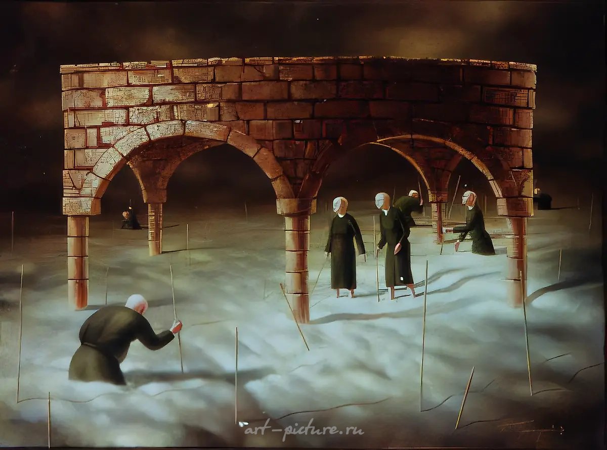 Поиски., 1996, холст, масло, 60x80, $2.500,