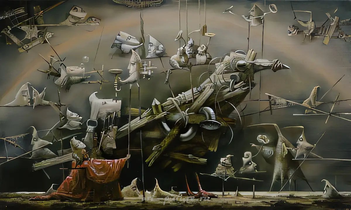 Сон птицелова., 1996, дерево, левкас, масло, 57х95