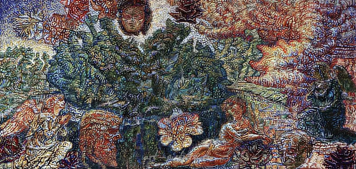 Май, 1996, холст, масло,  смешанная техника, 50x100