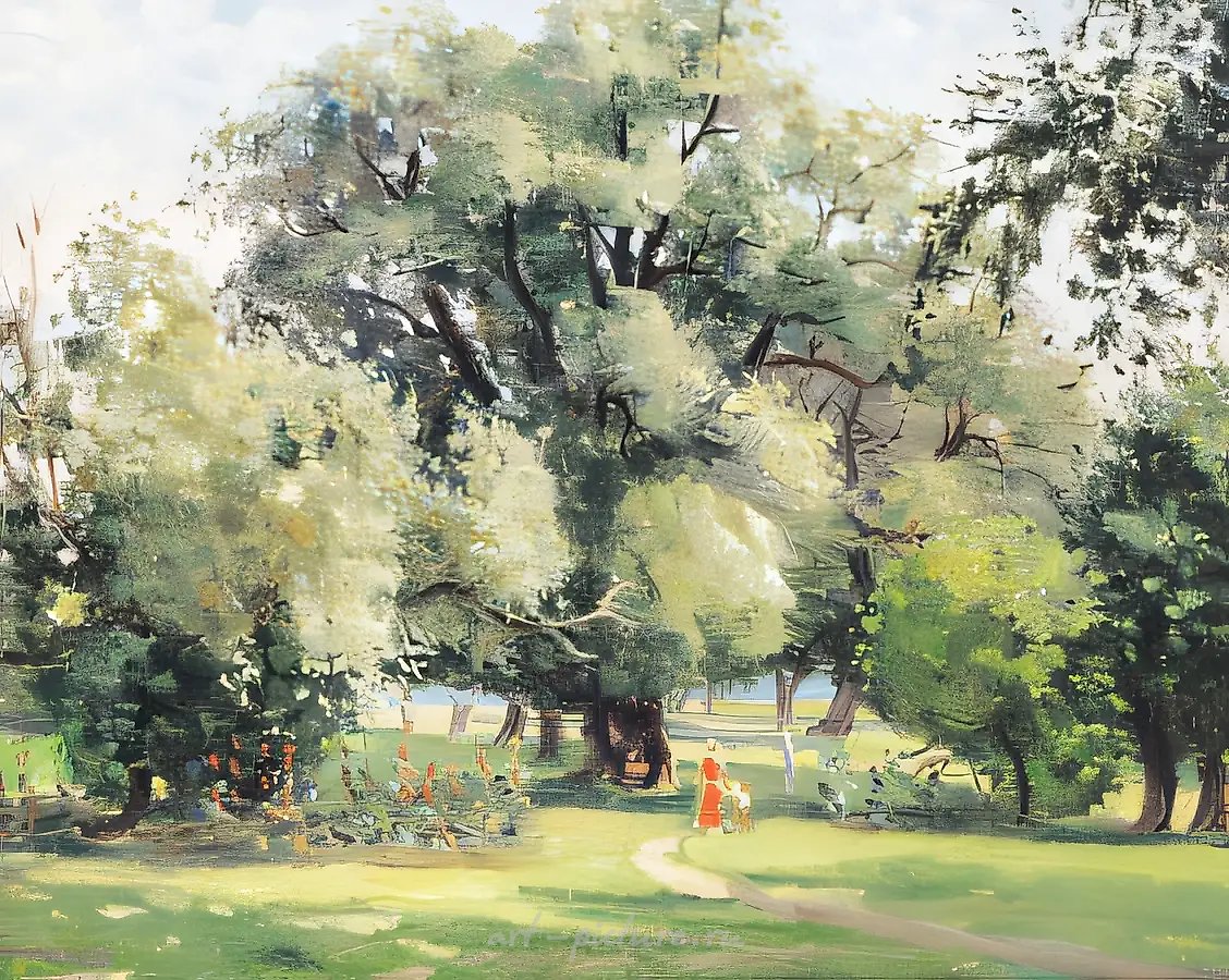 На опушке леса, 1946, холст, масло, 50х70